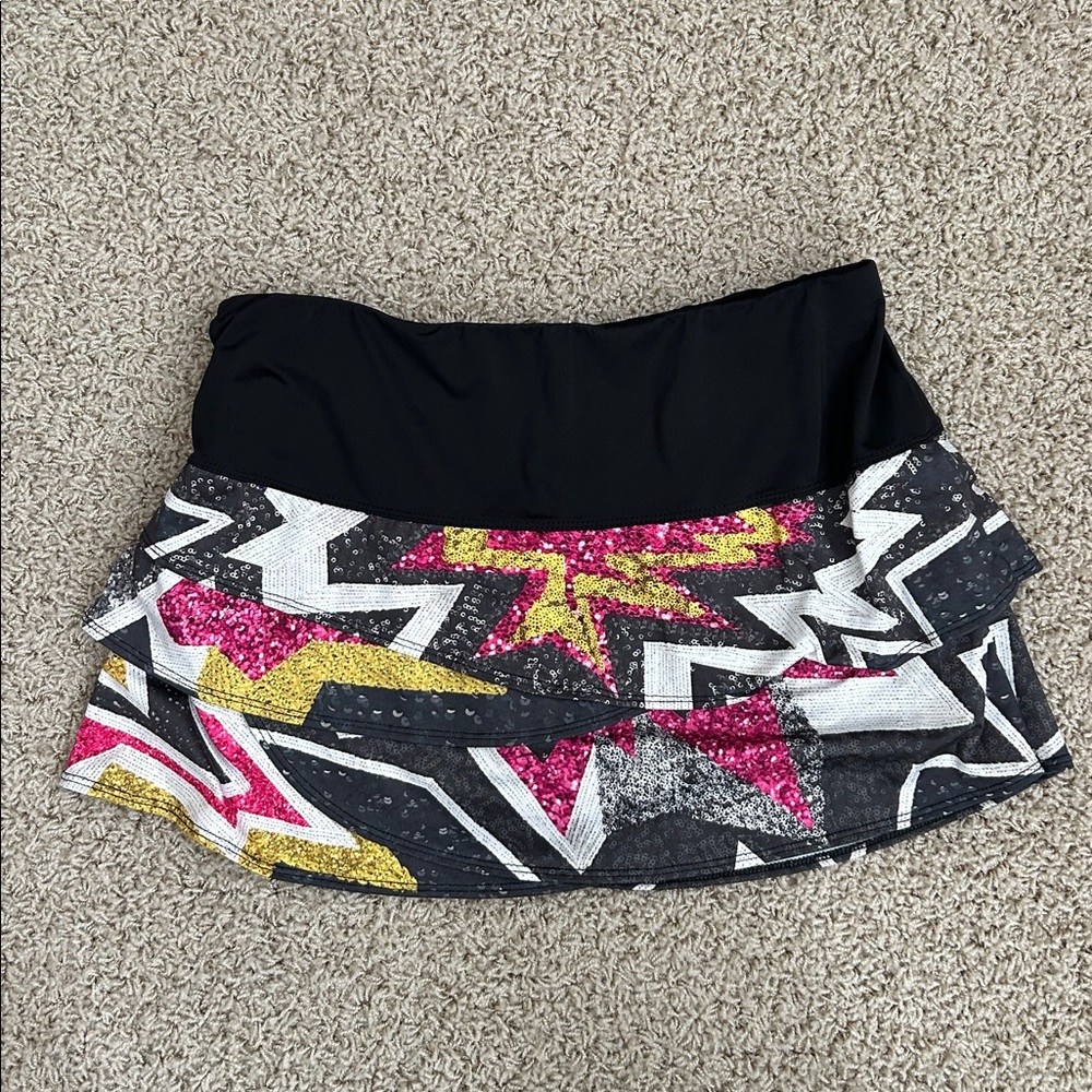 Luck in Love Tiered Tennis Skirt L - Picture 3 of 3